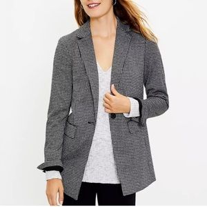 Loft Boyfriend Houndstooth Blazer Size 2